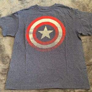 Marvel Gray Captain America Shield Tee